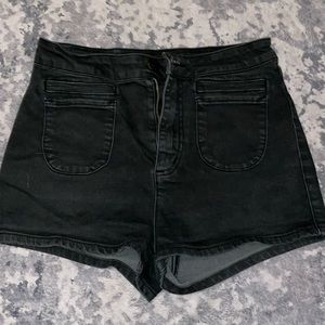 High waisted jean shorts